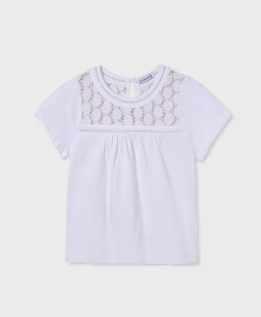 White Crochet T-Shirt