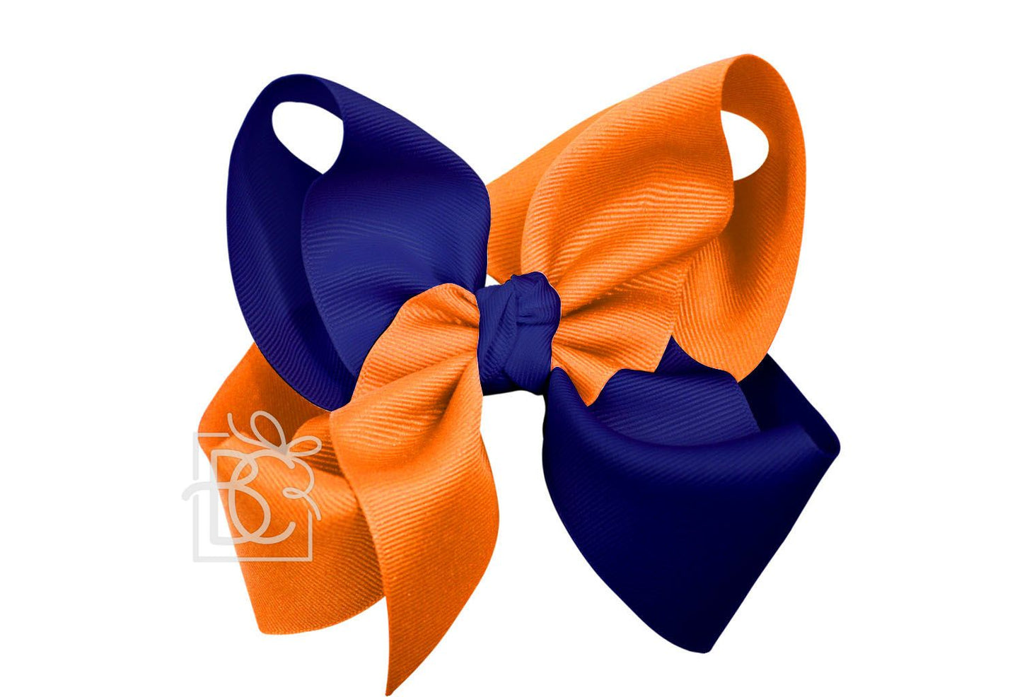 Criss Crossed Two-Colored School Colors Bow