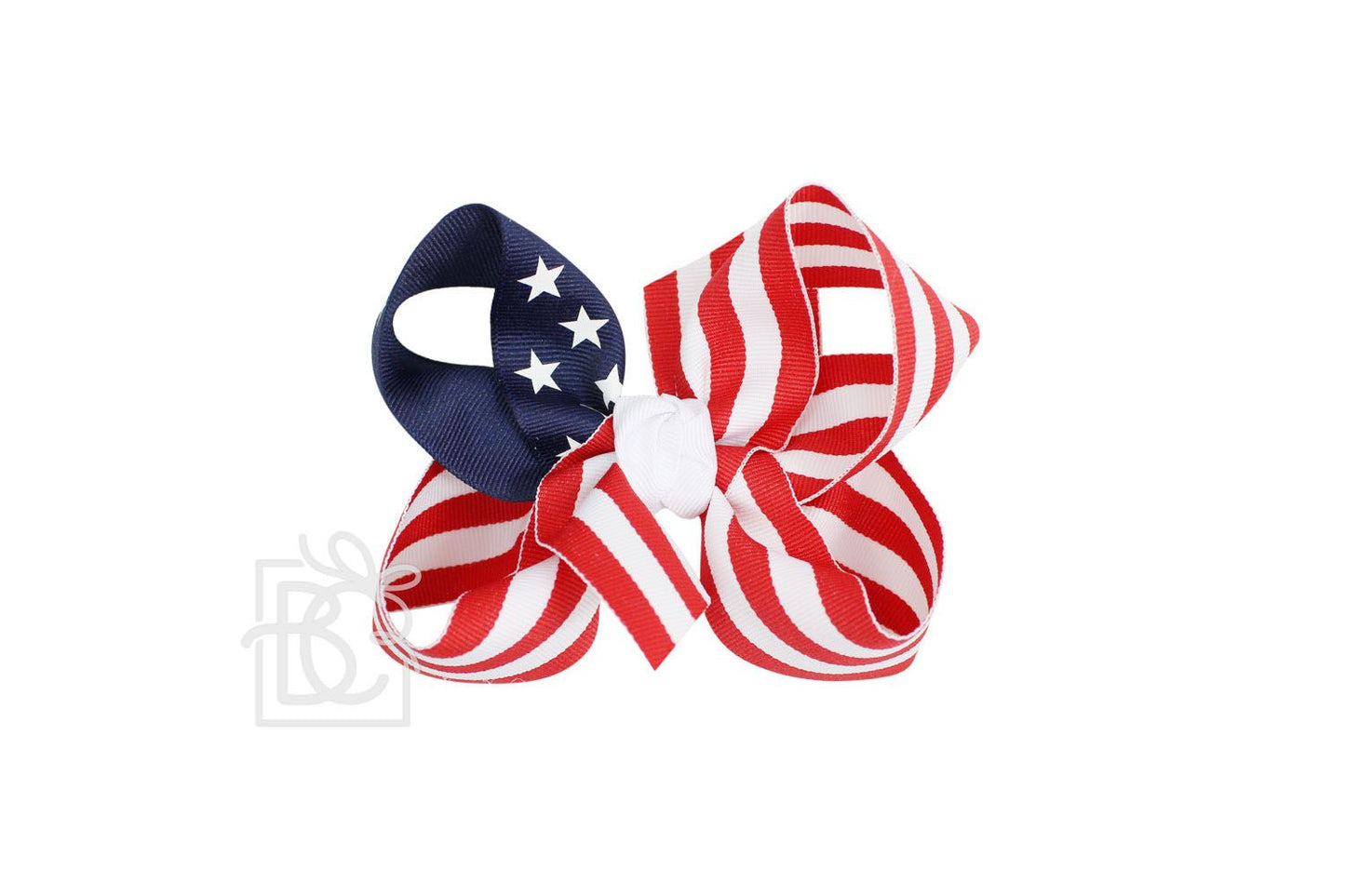 5.5" Navy/Red & White Bow