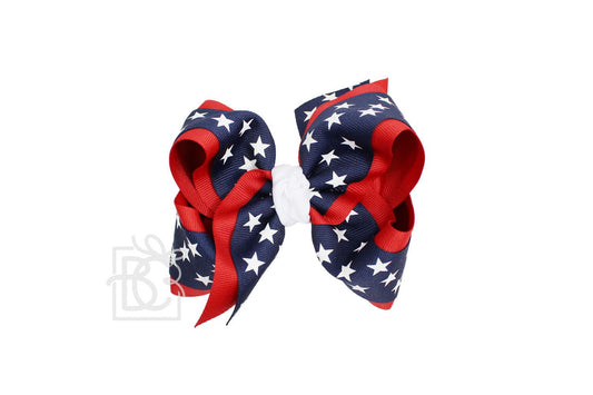 Navy, Red & White Bow