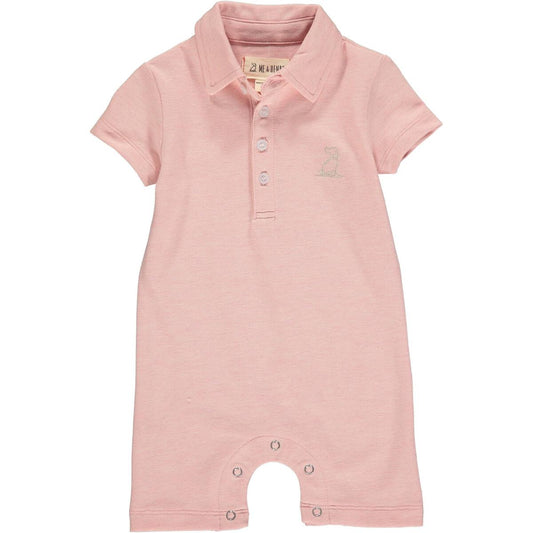Drift Pink Baby Polo Romper