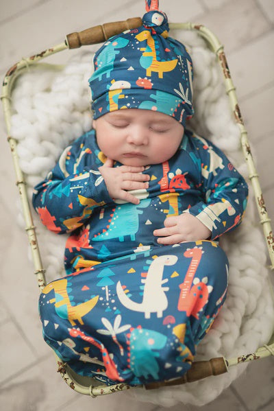 Boy's Newborn Dino Gown