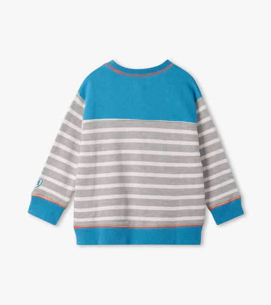 Stripe Pullover Blue/Grey
