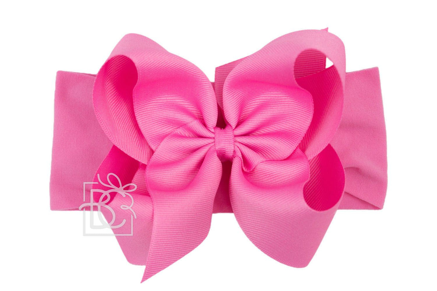 Hot Pink Pantyhose Headband with 5.5" Bow