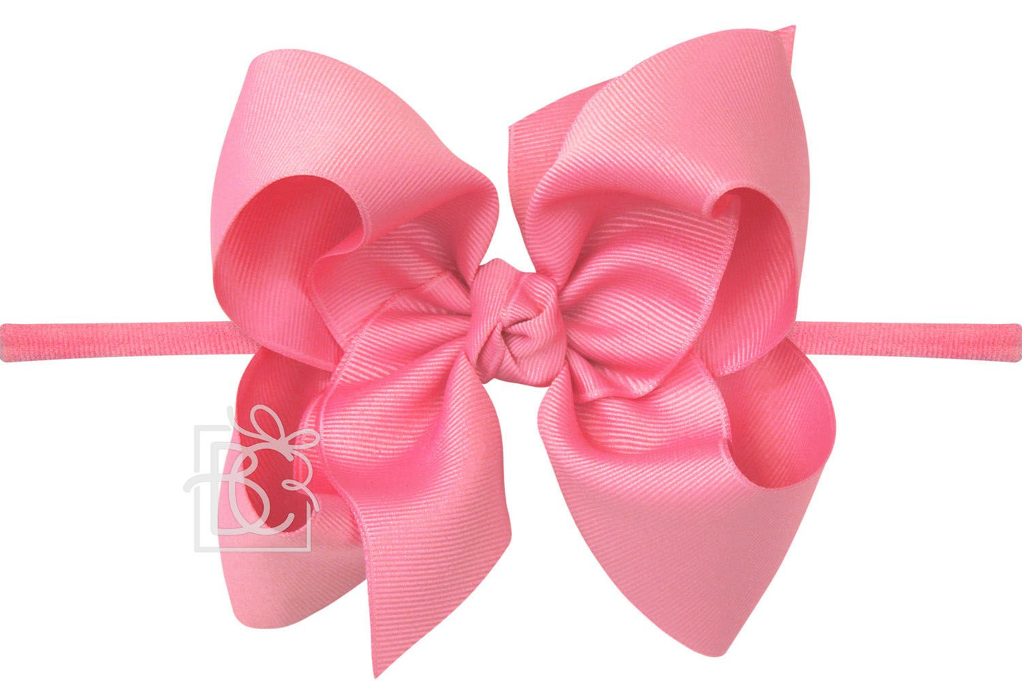 Hot Pink 1/4" Pantyhose Headband with 5.5" Bow