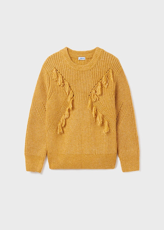 Mustard Fringe Sweater/7368