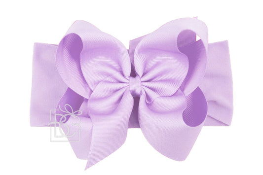 Light Orchid Pantyhose Headband with 5.5" Bow