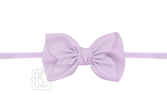 Light Orchid 1/4" Pantyhose Headband w/ 2.5" Anne Bow