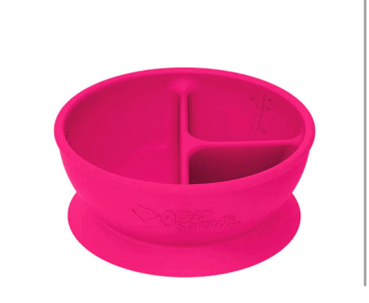 Pink learning bowl silicone