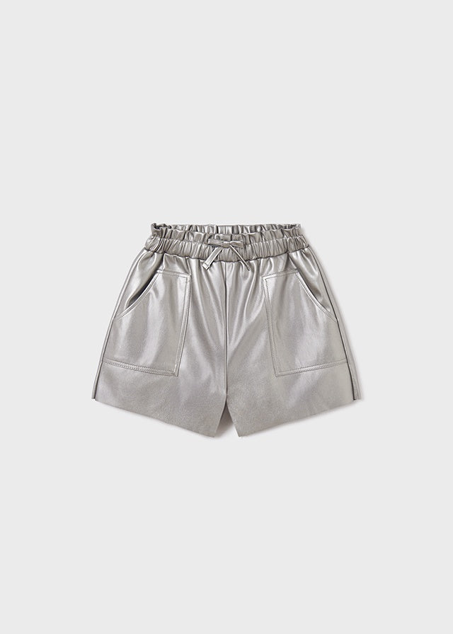 Silver Leathered Short/7206