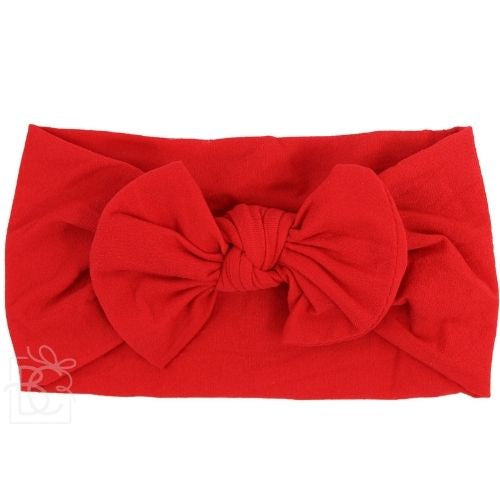 Red Wide Pantyhose Headband with Knot